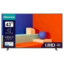 Телевизор 43" HISENSE 43A6K Smart TV, 4K Ultra HD, 60 Гц, тюнер DVB-T/ T2/ C/ S/ S2, HDMI х3, USB х2, 2х7 Вт,  чёрный