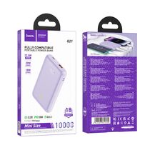 Внешний аккумулятор 10000mAh HOCO Q21 Great, USB 18W x1, Type-C PD20 x1, QC3.0, фиолетовый