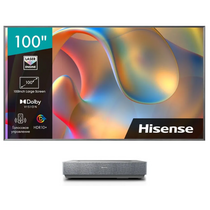 Телевизор 100" HISENSE 100L5H Smart TV, 4K Ultra HD, 60 Гц, тюнер DVB-T/ T2/ C/ S/ S2, HDMI х3, USB х2, 2х20 Вт,  серебристый