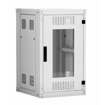 Шкаф напольный телекоммуникационный 19" 18U, Ш600*В974*Г600, передняя дверь - стекло, серый (EC-FZ-186060-GMM-GY)