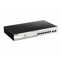 Управляемый PoE-коммутатор 10 портов D-Link DGS-1210-10MP (8х1Гбит/ с, 2хSFP, PoE‑бюджет 130 Вт) 2 уровня