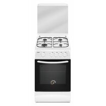 Плита газовая Kraft KF-FSK5403AGW белый (газ-к духовки, конфорок - 4, духовка газовая, решетки сталь)