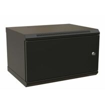Шкаф настенный телекоммуникационный 19" 06U, Ш600*В500*Г450, передняя дверь - металл, черный WRline (WR-TW-0645-SR-RAL9004)