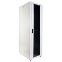 Шкаф напольный телекоммуникационный 19" 42U, Ш600*В1987*Г600, передняя дверь - стекло, серый (ШТК-Э-42.6.6-13АА)