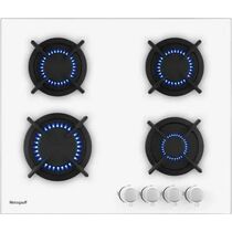 Газовая варочная панель Weissgauff HG 640 WG белый (конфорок - 4 шт, панель - закаленное стекло, 58х51 см)