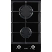 Газовая варочная панель Weissgauff HGG 320 BGh черный (конфорок - 2 шт, панель - закаленное стекло, 30х52 см)