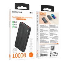Внешний аккумулятор 10000mAh Borofone BJ56 Graceful, USB x1, Type-C x1, USB 18W x1, Type-C PD20 x1, QC3.0, пластик, черный