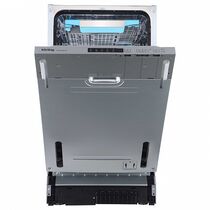Посудомоечная машина встраиваемая Korting KDI 45460 SD серебристая (узкая , вместимость - 10 комплектов, расход воды - 9 л)