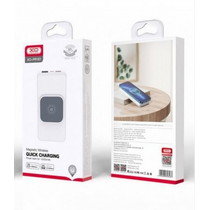 Внешний аккумулятор 10000mAh -XO- PR161, USB 18W x1, Type-C PD20 x1, QC3.0, магнит, беспроводная зарядка, дисплей, белый