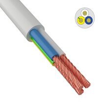 Провод соединительный ПВС 3x1,0 мм², белый, длина 10 метров, ГОСТ 7399-97, Rexant (01-8044-10)