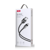 Кабель USB -XO- NB249 (Lightning, 1м, плетеный, черный)