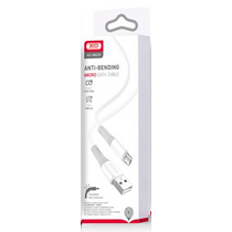 Кабель USB -XO- NB225 (MicroUSB, 1м, силиконовый, белый)