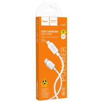 Кабель HOCO X107 Favor (USB/ Lightning, 1м, пластик, белый)