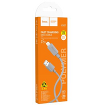 Кабель USB HOCO X107 Favor (USB/ Lightning, 1м, пластик, серый)