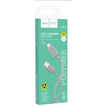 Кабель USB HOCO X107 Favor (MicroUSB, 1м, пластик, серый