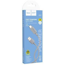 Кабель USB HOCO X107 Favor Type-C, 1м, пластик, серый