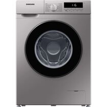 Стиральная машина фронт. Samsung WW80T3040BS/ LP серебристый, 8 кг, инвертор, дисплей -да, глубина - 46.5 см, отжим - 1400 об/ мин