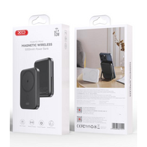Внешний аккумулятор 5000mAh -XO- PR242, Type-C PD20 x1, магнит, беспроводная зарядка, черный