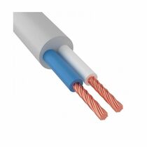 Шнур бытовой ШВВП 2х0,75 белый ГОСТ, РЭМЗ (00-00069636) кратность заказа 100 м