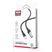 Кабель USB -XO- NB208 (Lightning, 1м, силиконовый, черный)