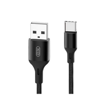 Кабель USB -XO- NB143 (Type-C, 1м, плетеный, черный)