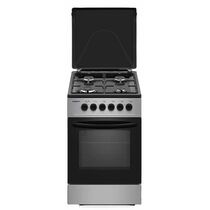 Плита комбинированная Kraft KF-FSK5302ES серебристый (конфорок - 4, духовка электро, эмаль)