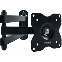 Крепление для ТВ наклонно-поворотное 15"-28" Kromax DIX-15 нагрузка max 30 кг, наклон -15°/ +15°, поворот 180°, от стены 48-377 мм , чёрный