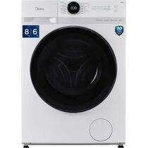 Стиральная машина фронт. Midea MF200D80WBS/ W-RU белый, 8 кг, инвертор, дисплей -да, 1400 об/ мин