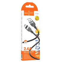 Кабель USB HOCO X109 Energy, 1м, силиконовый, черный)