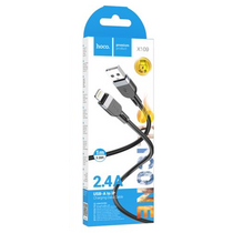 Кабель USB HOCO X109 Energy (Lightning, 1м, силиконовый, черный)