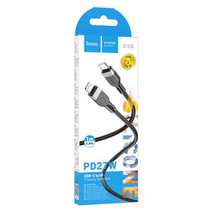 Кабель Type-C HOCO X109 Energy PD 27W (Lightning, 0.8м, силиконовый, черный)