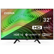 Телевизор 32" Digma DM-LED32SBB34 Smart TV, HD, 60 Гц, HDMI х2, USB х1, чёрный