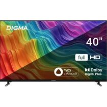 Телевизор 40" Digma DM-LED40SBB33 Smart TV, Full HD, 60 Гц, HDMI х3, USB х2, чёрный