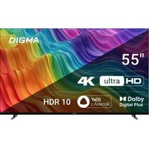 Телевизор 55" Digma DM-LED55UBB33 Smart TV, 4K Ultra HD, 60 Гц, HDMI х3, USB х2, чёрный