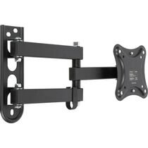 Крепление для ТВ поворотно-выдвижной и наклонный 10" - 27" Hama R1 118153 нагрузка max 15 кг, VESA max 100 х 100, чёрный