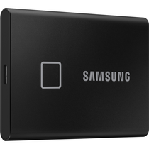 Внешние HDD и SSD Samsung External SSD T7 Touch, 2000GB, Touch ID, Type-C, USB 3.2 Gen2, R/ W 1050/ 1000MB/ s, 85x57x8mm, Black (12 мес.)