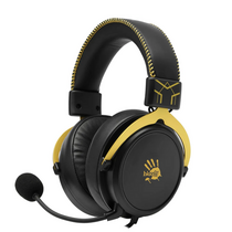 Проводные наушники A4Tech Bloody M590i, jack 3.5 mm, USB, микрофон, полноразмерные, черный/ желтый (M590I SPORTS LIME)