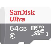 Карта памяти microSDXC 64Gb Sandisk UHS-I Class 10 Ultra без адаптера (SDSQUNR-064G-GN3MN)