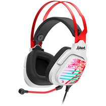 Проводные наушники A4Tech Bloody G560, USB, микрофон, полноразмерные, белый/ красный (G560 NARAKA)