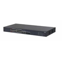 Управляемый PoE-коммутатор 18 портов Dahua DH-CS4218-16ET-240 (16х100Мбит/ с2х1Гбит/ с, 2хRJ45/ SFP, 2хSFP, PoE‑бюджет 240 Вт) 2 уровня