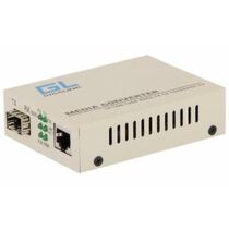Медиаконвертер Nikomax GL-MC-UTPG-SFPG-F.r2 (1x10/ 100/ 1000 Base-TX, пустой разъем для 1xSFP 1000Base-FX) + БП