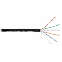 Кабель Cu UTP, Внутренний/ Внешний, 4x2x0.57, бухта 305м., Cat6, Nikomax нг(А)-HF (NMC 9140C-BK)