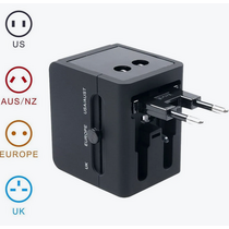 СЗУ -XO- 2.1A 2xUSB (WL01, черный) Универсальная, 3 вида вилок