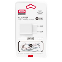 СЗУ -XO- 2.4А 1xUSB (L99, белый) + кабель Lightning