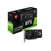 Видеокарта MSI RTX3050 VENTUS 2X E 6G OC NVIDIA RTX 3050 6Gb,  GDDR6, PCI-E 4.0, HDMIx2  DPx1