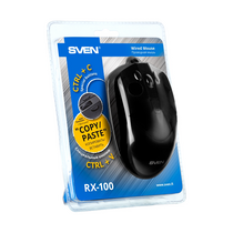 Мышь Sven RX-100 лазерная, проводная, USB, офисная, черный (SV-020286)