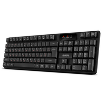Клавиатура Sven KB-C2300W, беспроводная, классическая, Радио(USB), черный (SV-021474)