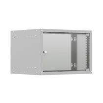 Шкаф настенный телекоммуникационный 19" 06U, Ш550*В370*Г350, передняя дверь - стекло, серый (NTSS-WL6U5535GS)