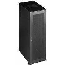 Шкаф напольный телекоммуникационный 19" 27U, Ш600*В1360*Г800, передняя дверь - перфорация, черный Lanmaster (TWT-CBB-27U-6X8-P1)