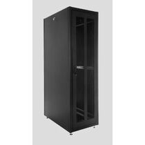 Шкаф напольный телекоммуникационный 19" 42U, Ш600*В1987*Г1000, передняя дверь - перфорация, черный (ШТК-Э-42.6.10-44АА-9005)